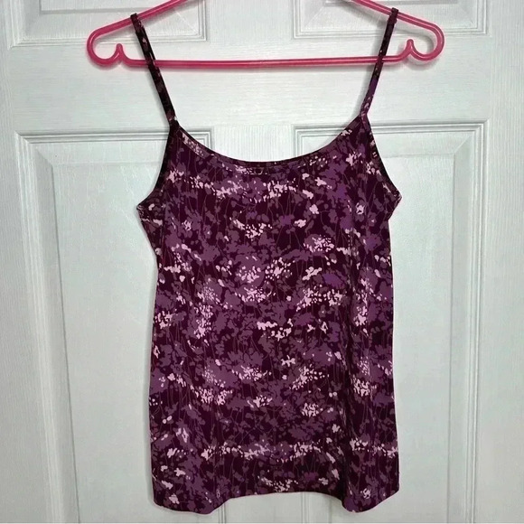 Reitman’s Tank Top Spaghetti Straps  Adjustable Purple Floral Size Medium - Picture 1 of 16